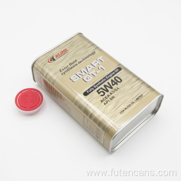 Square Metal Cans with Spout Cap